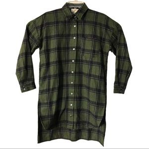 Moon River Green Plaid Button Down Shirt